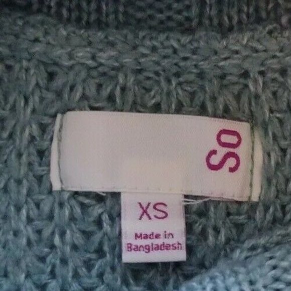So Sweater Womens XS Cropped Textured Turtleneck Long Sleeve - Picture 6 of 11